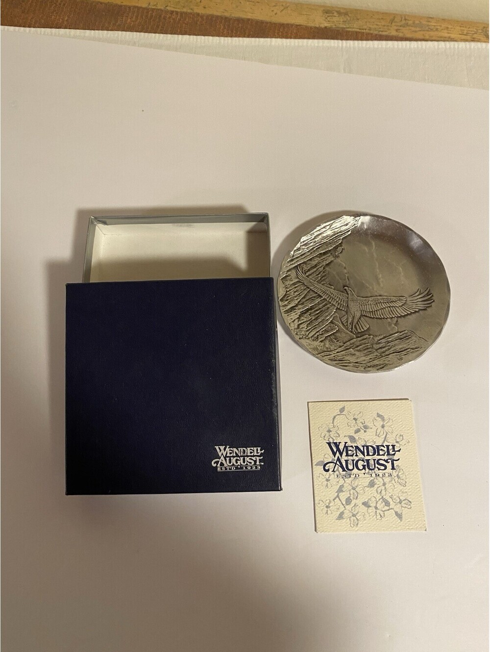 Wendell August Forge Eagle Trinket Dish, Plate, Coaster, Collectible Aluminum
